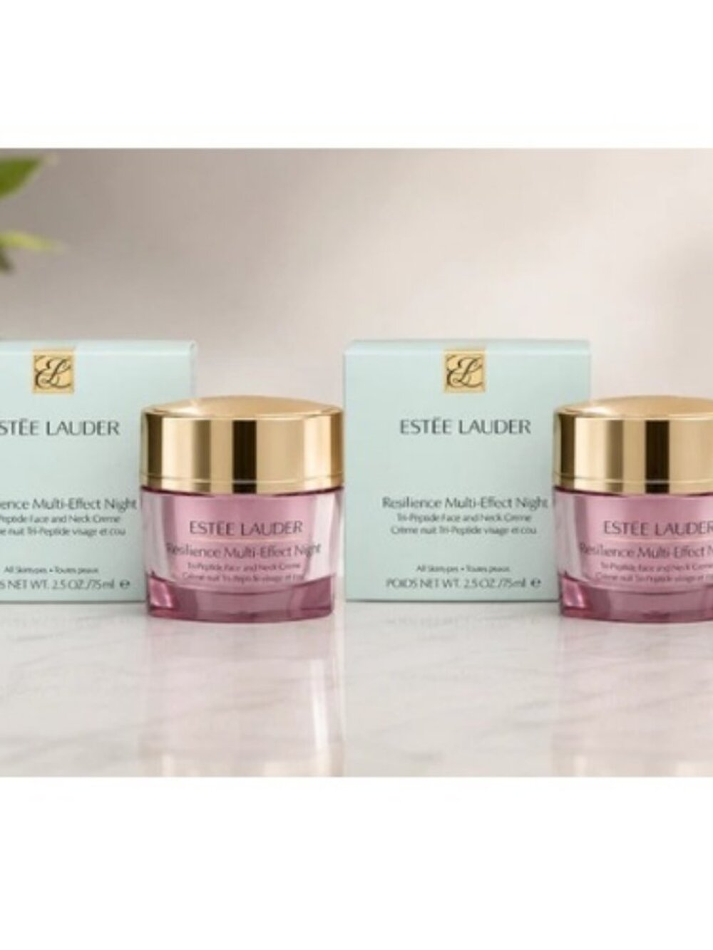 2XEstee Lauder Resilience Multi-Effect Night Tri-Peptide Face & Neck Creme 2.5oz